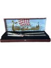 Konge Tinn Norway Royal Pewter 2 Pc Cheese Plane Knife Set