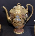Vintage Japanese Satsuma Dragon Tea Set Moriage Gilt Made In Japan 21 Piece