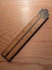 Vintage Chapin 24  Folding Ruler Tool Boxwood No  15 Brass Surround All Edges