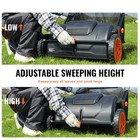 Lawn Sweeper Push Leaf Grass Collector 21  3 5 Cu  Ft  Capacity Adjustable
