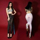 Women s See-through Elastic Long Pants Sheer Ultra Thin Leggings Skinny Trousers