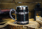 Viking Mug  Tree Of Life  Thor   Odin  Tankard Nordic Beer Cup Stainless Steel