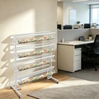4 Tiers Paper Roll Holder mobile Rolling Organizer paper Roll Dispenser W 8 Rods