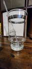 Mcm Double Spout Silver Stripe Pitcher  Cocktail Mixer 