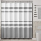 Shower Curtain  Washable Cloth Black Shower Curtain Sets With 12 Shower Curtain