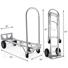 1000 Lbs Aluminum Hand Truck 2 In 1 Heavy Duty Convertible Folding Dolly Cart