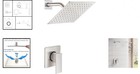 8 Inch Brushed Nickel Shower System - Single Handle Wall Mount Faucet Kit