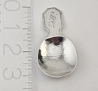 Vintage Sterling Silver Hammered Baby Caddy Spoon Monogram S 925 - 24g