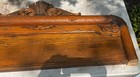 Atq Carved Wood Pediment Salvage Mantel Buffet Top Solid Oak 37    Long Header