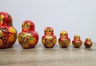 Vintage Russian Matryoshka Nesting Dolls Hand Painted   Signed Set Of 7 