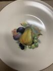 Lenox Special 8  Salad Luncheon Plates W  Fruit Design Gold Rim Ivory Lot Of 6