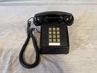 Vintage Model 2500 Black Push Button Desk Telephone Retro Cortelco Itt Phone