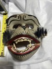 Vintage Hand Carved Wooden Masks Set Of 3 Folk Art Decorative