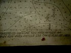 American Thread Co Vintage Primitive Hand Rug Hook Canvas Maple Leaf 521 24x36 