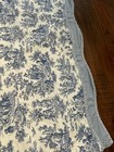 2     2 Layer Curtain Valance French Countryside Toile Blue Ivory Gingham