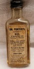 Vintage Dr Porter s Antiseptic Healing Oil Medical Bottle Antique Original Label