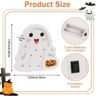 Ccinee Halloween Light Up Ghost Table Centerpieces Decor  Lighted White