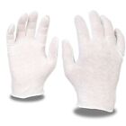 12 Pair Large 100  Cotton Lightweight White Lisle Coin Jewelry Inspection Gloves