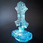 Art Deco Blue Glass Bottle For Perfume And Aroma Oils Czech Vial For Perfume