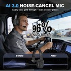 Trucker Headset Wireless Bluetooth 3 0 Ai Noise Cancelling Mic For Phones Pc