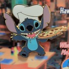 Disney Stitch Chef Pizza Official Pin Trading Dining Pin 2007 Pin Trading Single