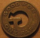 1946 G i  Transit Co  Grand Island  Ne Transit Bus Token - Nebraska Nebr 