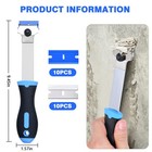 Razor Blade Scraper Tool With 20 Extra Replacement Blades  metal   Plastic      