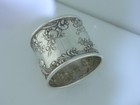 Sterling Silver Gorham Napkin Ring Floral   Roses No 524  no Mono