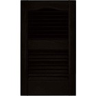 Ekena Millwork 12 In  Vinyl Louvered Shutters In Black - Set Of 2  12 In  W X -