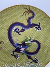 Antique 10    Fengshui Dragon Cloisonne Enamel Green Plate
