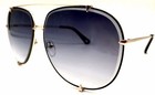 Women Luxury Modern Pilot Style Sunglasses With Metallic Gold Frame Design Retro