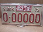 South Dakota Sample License Plate