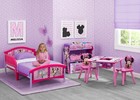 Toddler Girls Bed Disney Minnie Mouse Plastic Kids Pink Bed Frame Side Rails New