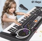 Kids    Electronic Piano Keyboard With Microphone  Musical Toy