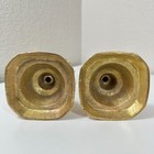 Antique Pair Of 19th Century Brass Push-up Candlesticks 11 75  Tall Heavy