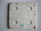 Antique 6  Art Nouveau Moulded Majolica Floral Tile - Corn Bros -  C1904 05