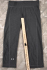 Under Armour Capri Legging Women Medium Gray Cropped Compression Pants Fitted