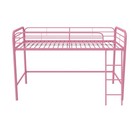 Jett Junior Twin Metal Loft Bed  Pink