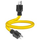 Lot 3 Prong Plug 125v Double Male Extension Cord Nema 5-15p To 5-15p Yellow blue
