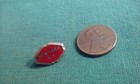 Old Vintage New York N y  Brass  red Enamel Small Souvenir Lapel Brooch Pin Rare