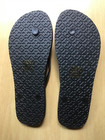 Nwob Tory Burch Monogram Flip Flops  size 8  Rubber Thong Sandals Solid Black