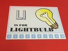 Letter  L Lightbulb - Number Sequencing Puzzle  Numbers 1-10 Laminated