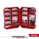 Milwaukee 80 Piece Screw Driver Drill Bit Set Impact Duty Shockwave Alloy Steel