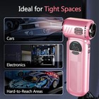 Deparee Electric Air Duster For Pc Keyboard  Car   Home Cleaning  Pink