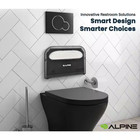 Black Wall Mount Half-fold Plastic Toilet Seat Cover Dispenser  2-pack 