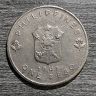 Philippines 1 Peso 1947 S Silver Coin Douglas Macarthur Circulated