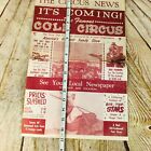 Vtg Cole Circus News Flyer Fold Out  The Circus News 50s Insert Info