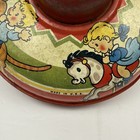 Vintage Tin Litho Spinning Top Toy Made In Usa Childrens Animal Graphics