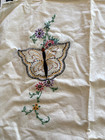 Vintage Hand Embroidered 1 2 Apron With Pocket Minor Imperfections