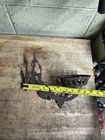 Antique Victorian Cast Iron Swing Arm Wall Sconce Oil Lamp Holder